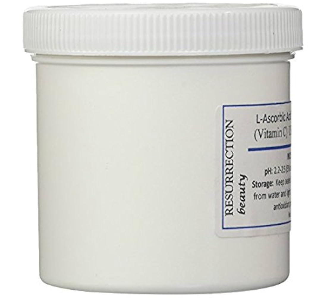 ácido L-ascórbico en polvo, vitamina C, 6 onzas. Tarro.