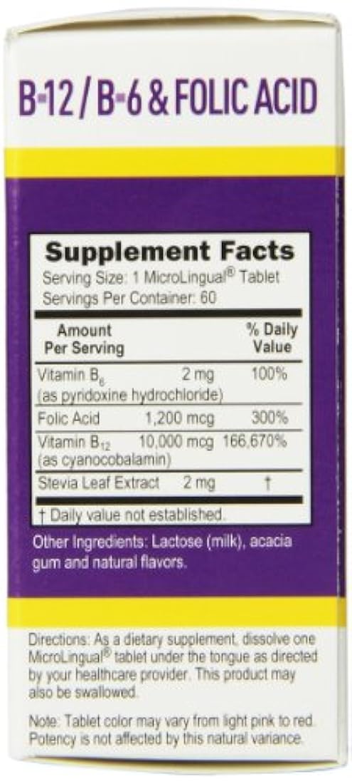 Vitamina B12 de metilcobalamina 10,000 mcg