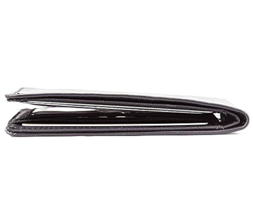Cartera delgada de piel para hombre.