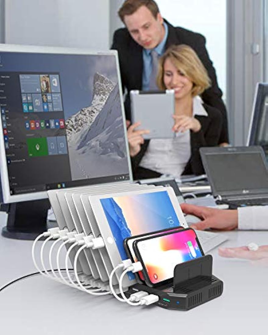 Cargador tipo estación de carga de 10 puertos USB