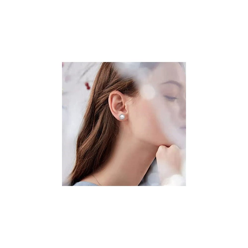 Aretes de perlas para mujer