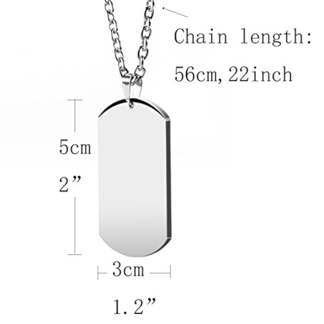 Collar con colgante de acero inoxidable para hombre