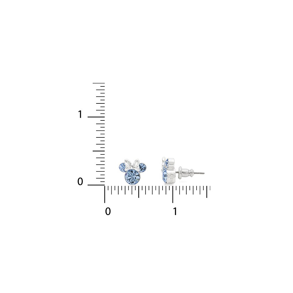Aretes de tuerca con piedra natal cristal de zafiro claro