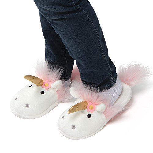 Zapatillas de felpa unicornio
