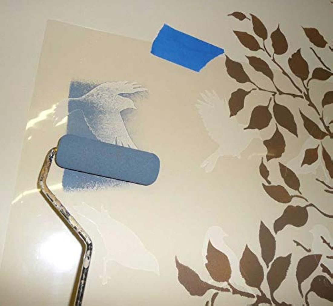 Plantilla de pájaros de jardín para paredes y manualidades