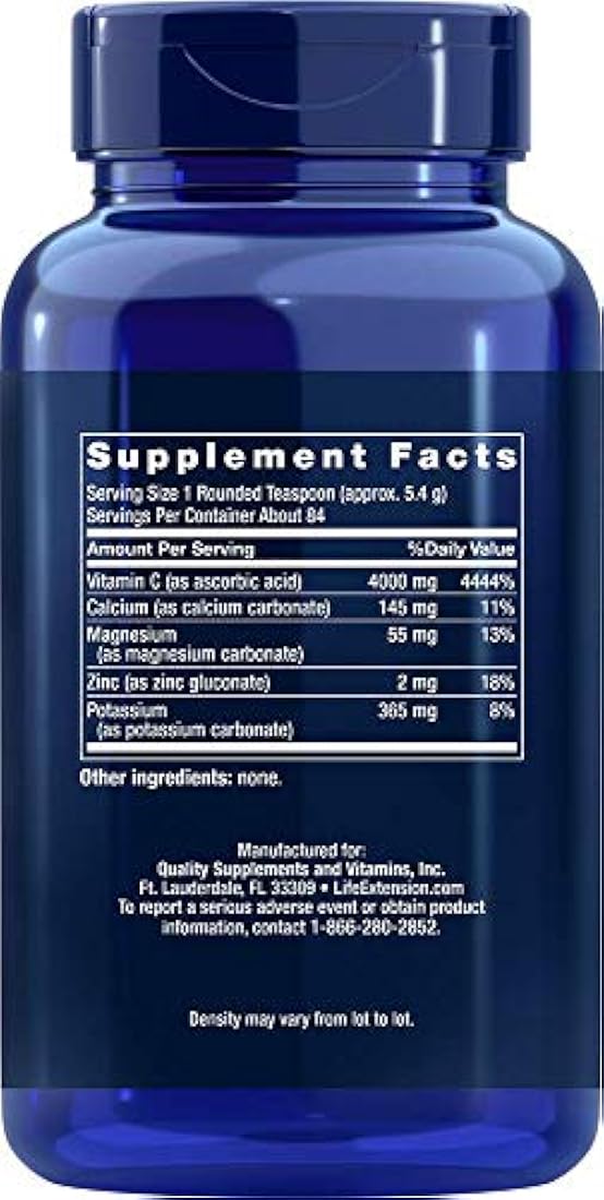 Vitamina C - 454 g por la vida múltiple