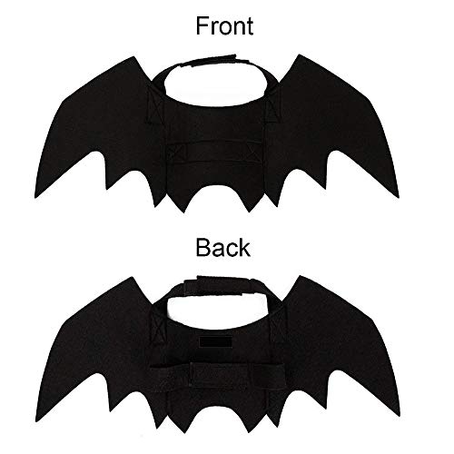 Malier Disfraz de Halloween para gatos, perros, mascotas, alas de murciélago