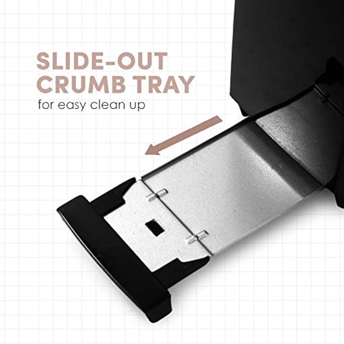 Tostadora larga de 4 rebanadas con 6 ajustes de tostada.