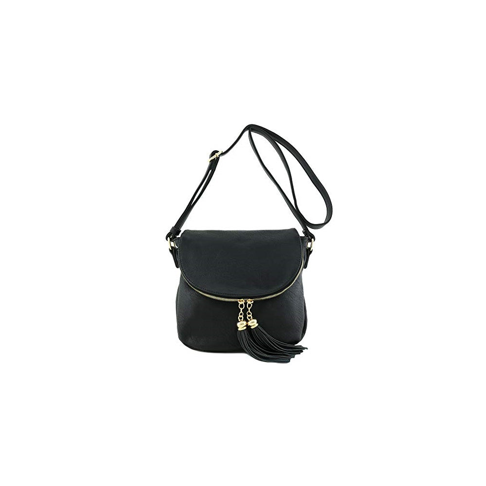 Bolsos cruzado con borlas y solapa superior