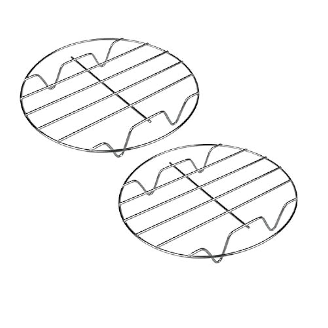 TandB - Juego de 2 bandejas redondas de acero inoxidable