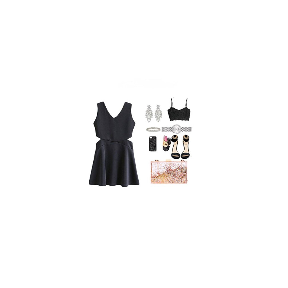 Bolso de mano con lentejuelas transparentes para  bailes