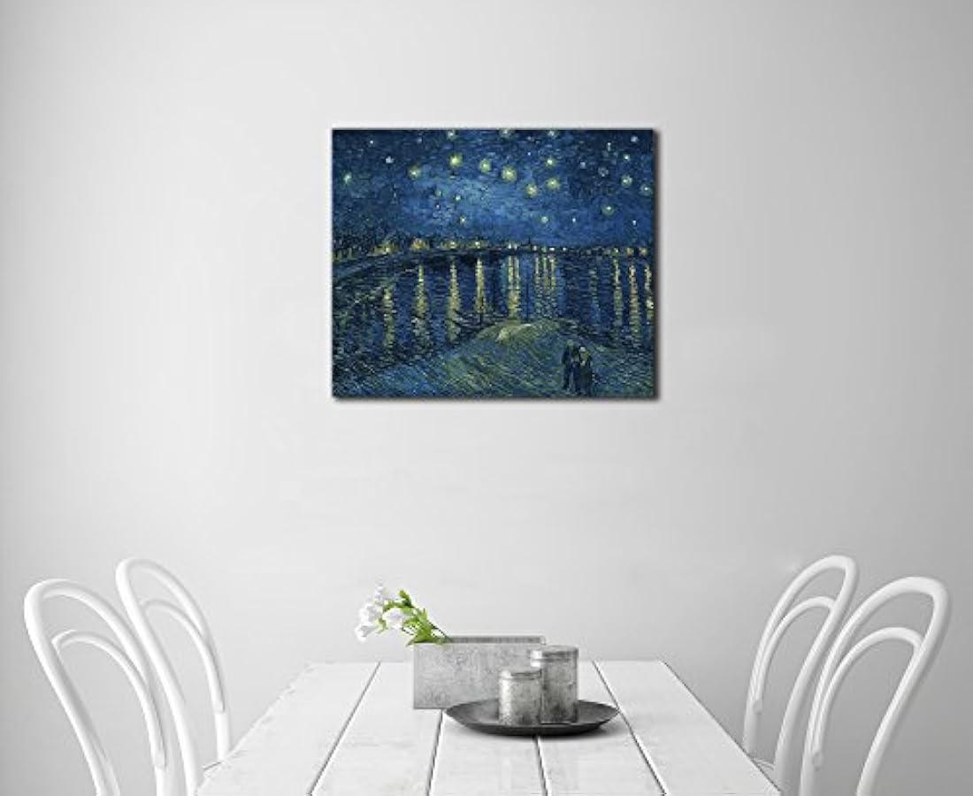 Wieco Art – Pinturas al óleo de Noche estrellada