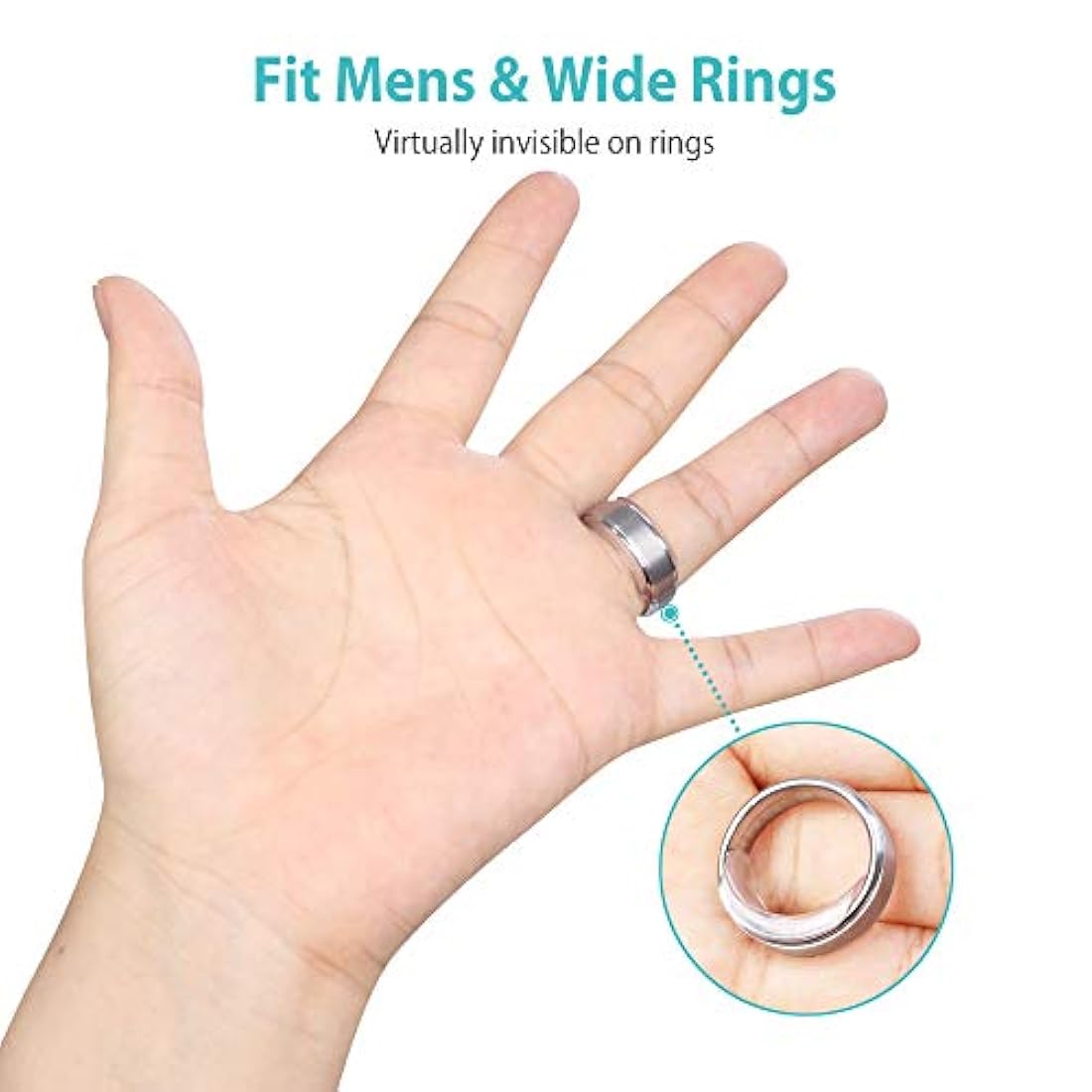 Ajustador de tamaño de anillo invisible para anillos sueltos