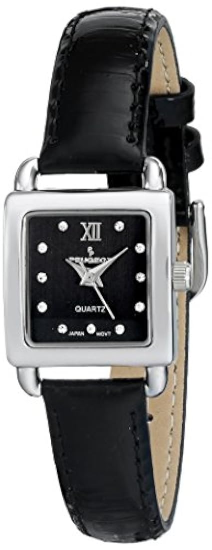 Reloj de pulsera de piel auténtica diseño cuadrado