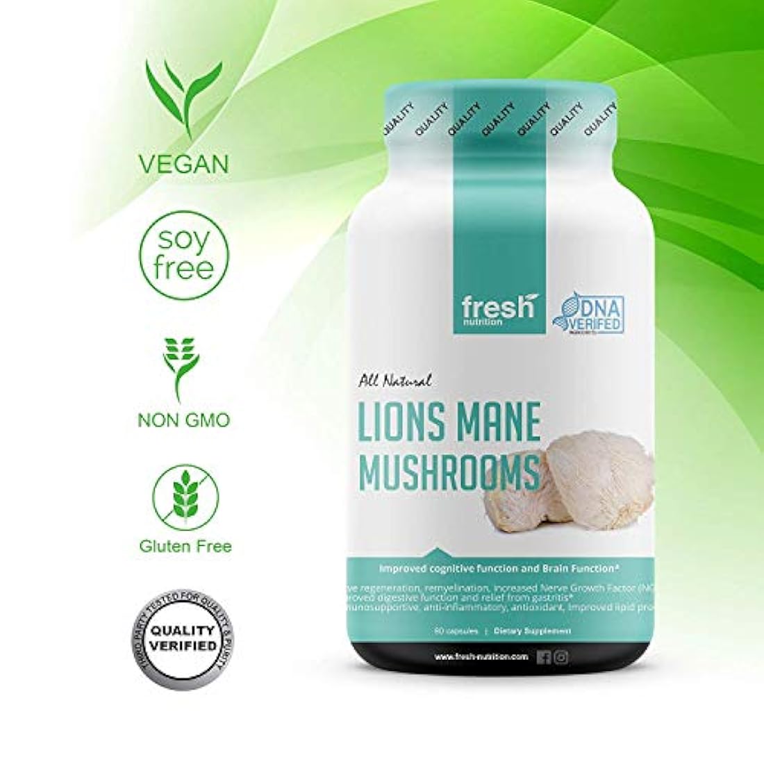Cápsulas orgánicas para el cerebro Fresh Nutrition