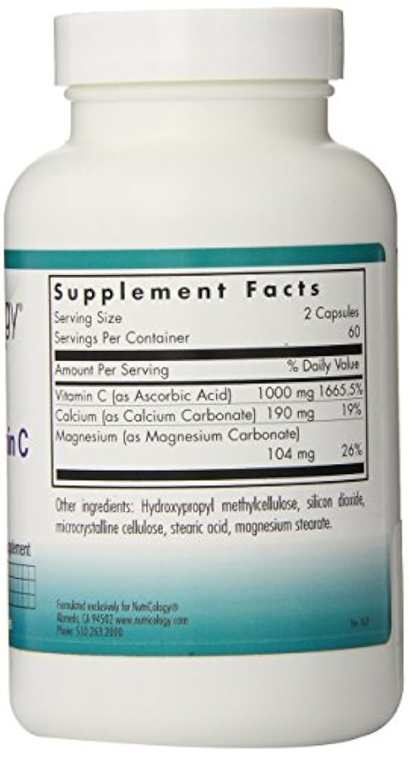 Nutricology Buffered Vitamina C 120 cápsulas vegetarianas