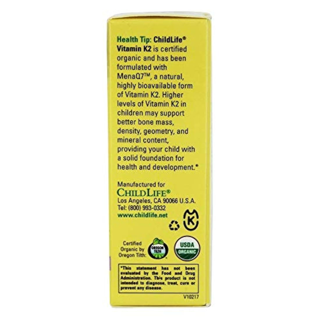 Botella de cristal de bayas naturales de vitamina K2 orgánico, 0,95 libras