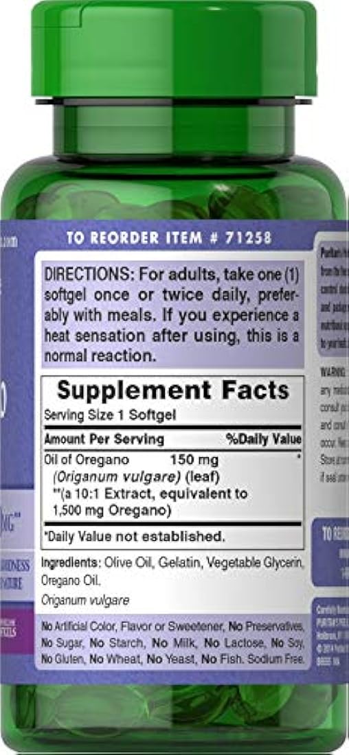 Extracto de aceite de orégano Puritan's Pride 0.05 oz