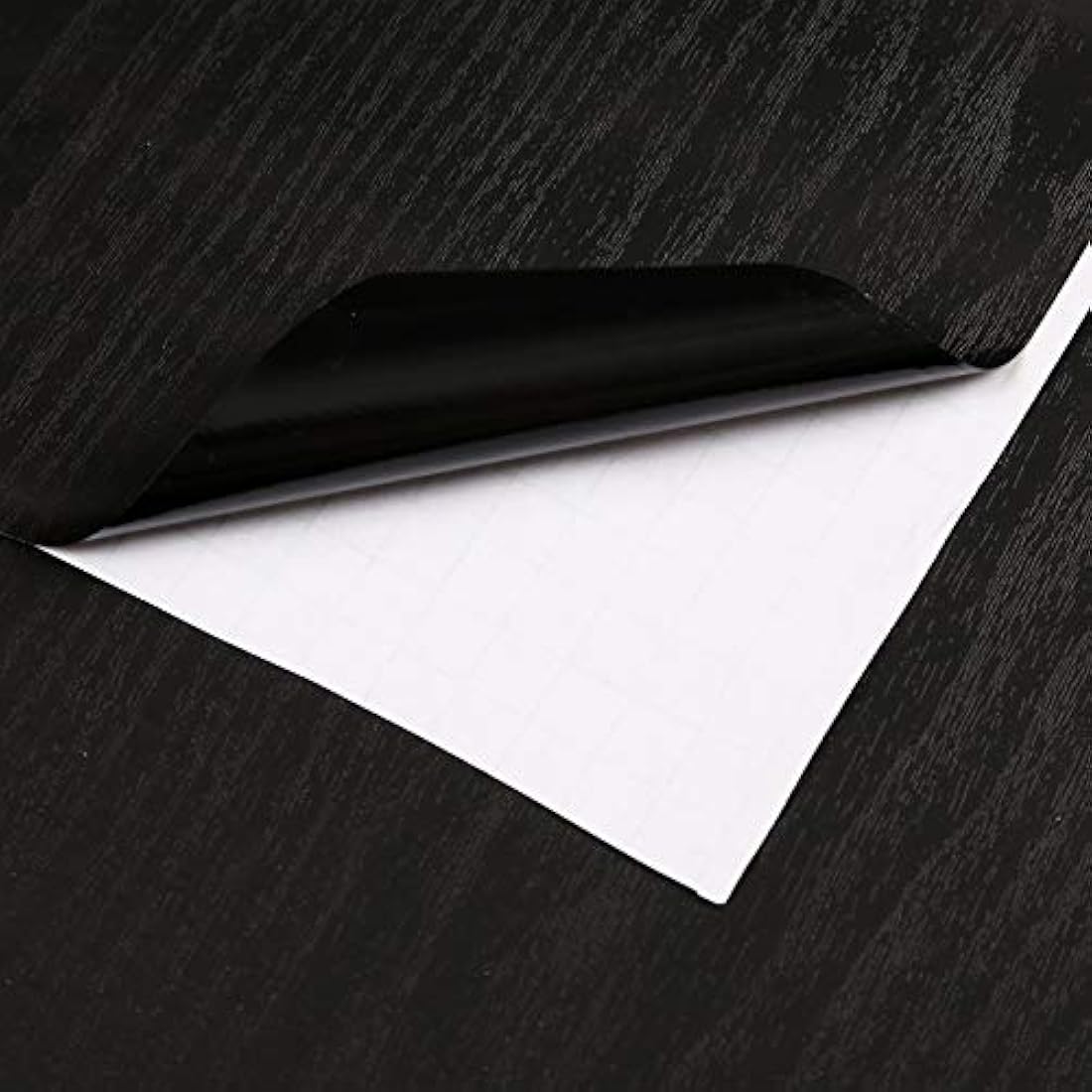 Papel autoadhesivo estilo madera negra(196.85x24.02x0.01)