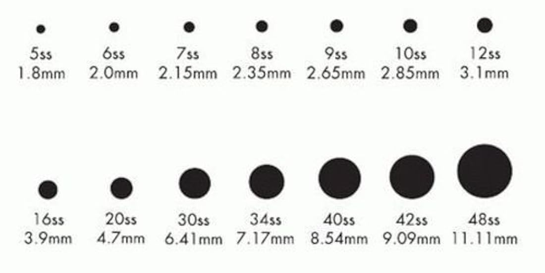 Swarovski Nail Art mezclado con los tamaños s5, ss7, ss9,