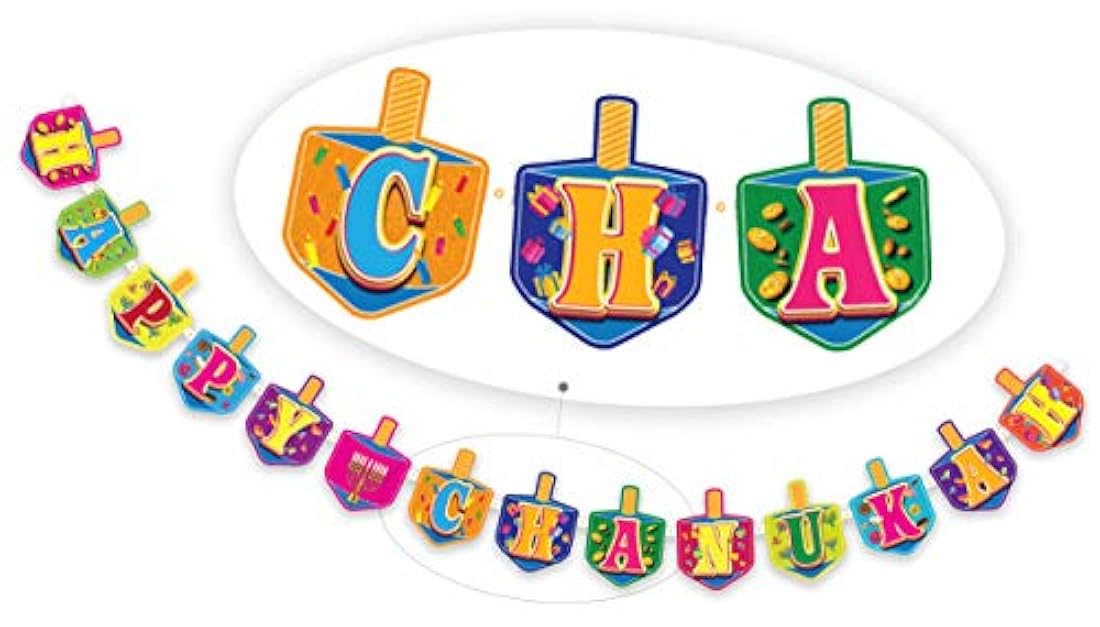 Bandera de Janucá - Decoración de fiesta - Multicolor