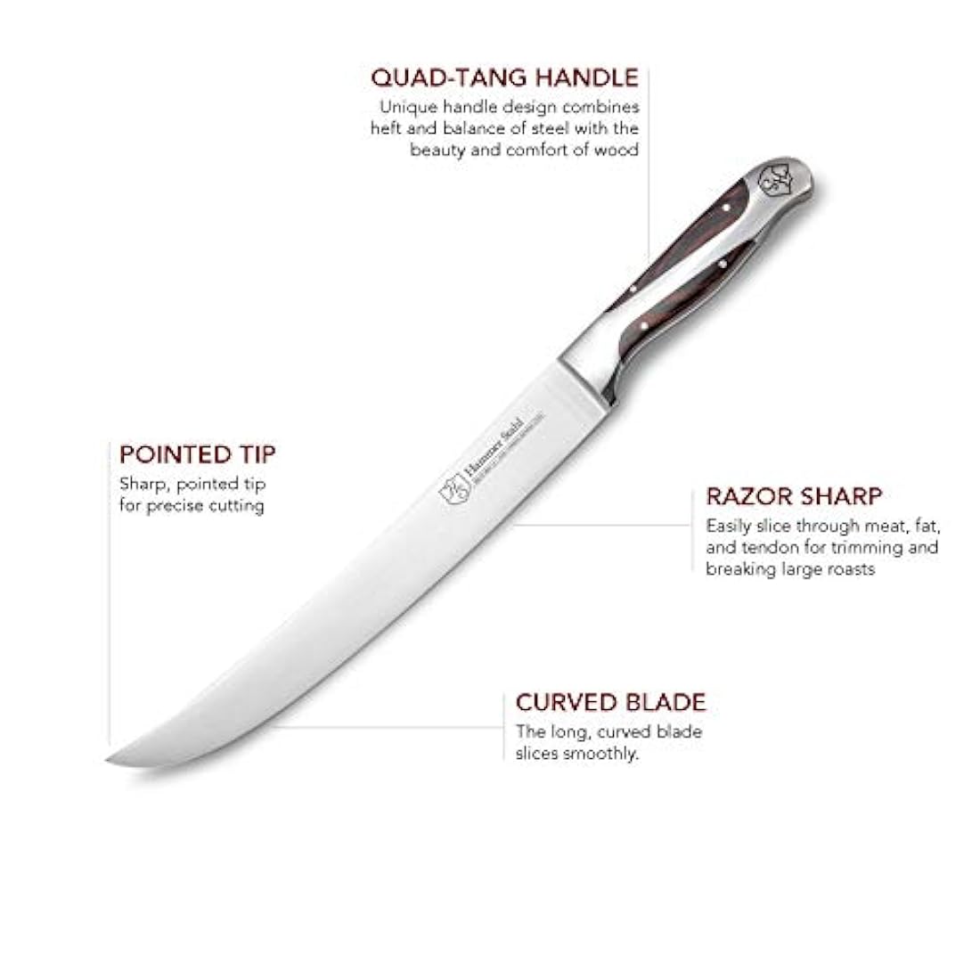 Hammer Stahl X50CrMoV15-Cuchillo de carne, acero al carbono