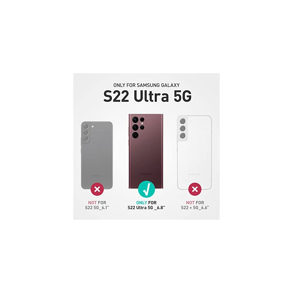 SUPCASE Unicorn Beetle Pro Series - Funda para Samsung Galaxy S22 Ultra 5G (versión 2022), cuerpo completo de doble capa resistente con clip para cinturón y soporte sin protector de pantalla integrado (negro)