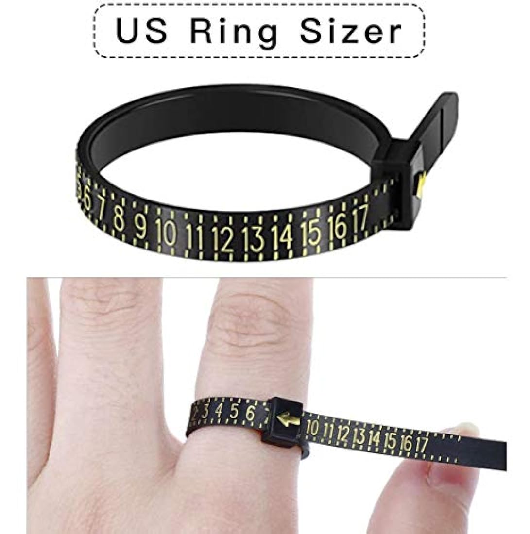 Anillo Sizer Medición Set Reutilizable Tamaño de Dedo