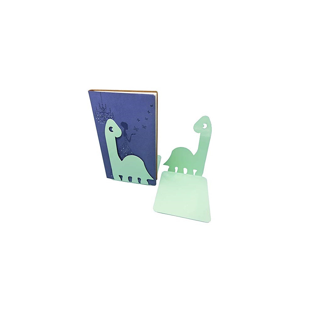 Sujetalibros de dinosaurio de dibujos animados verde