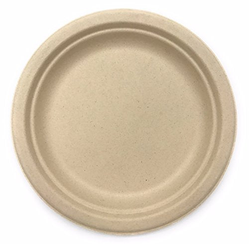 Platos redondo con papel ecologico