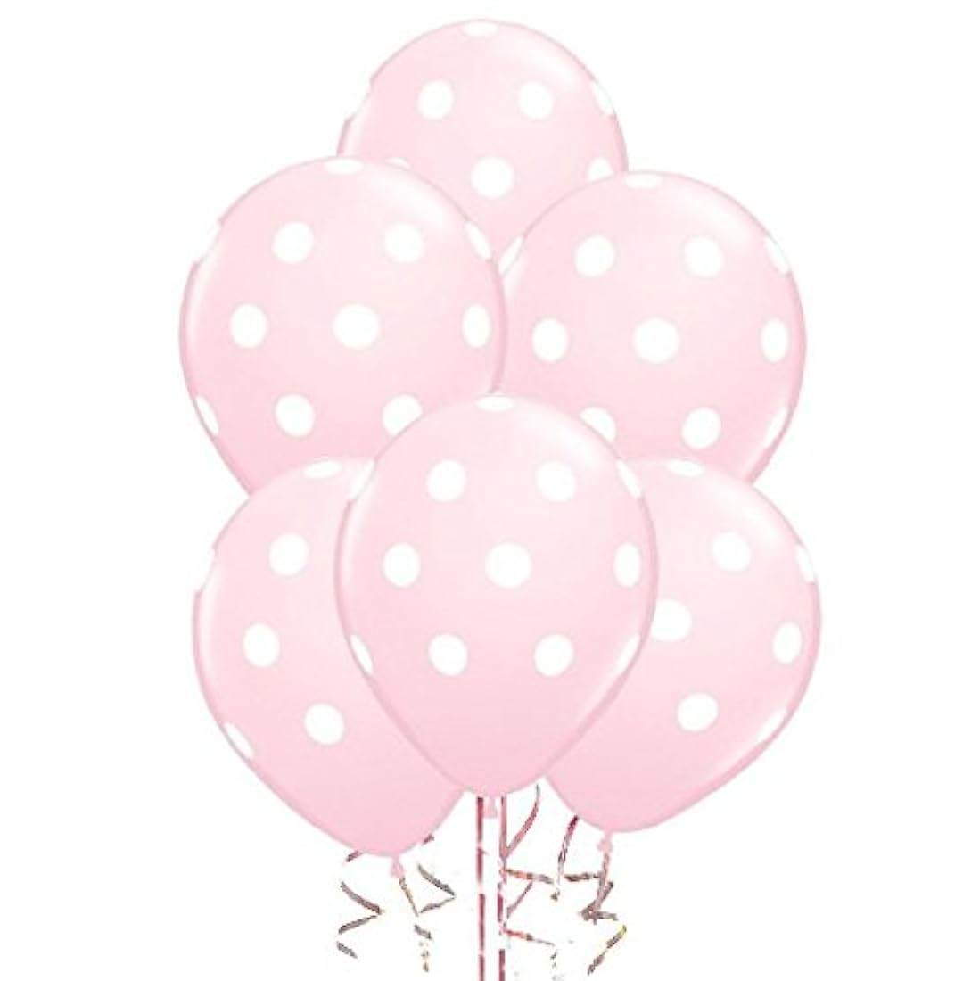 50 pcs globos de látex (12, lunares, color rosa