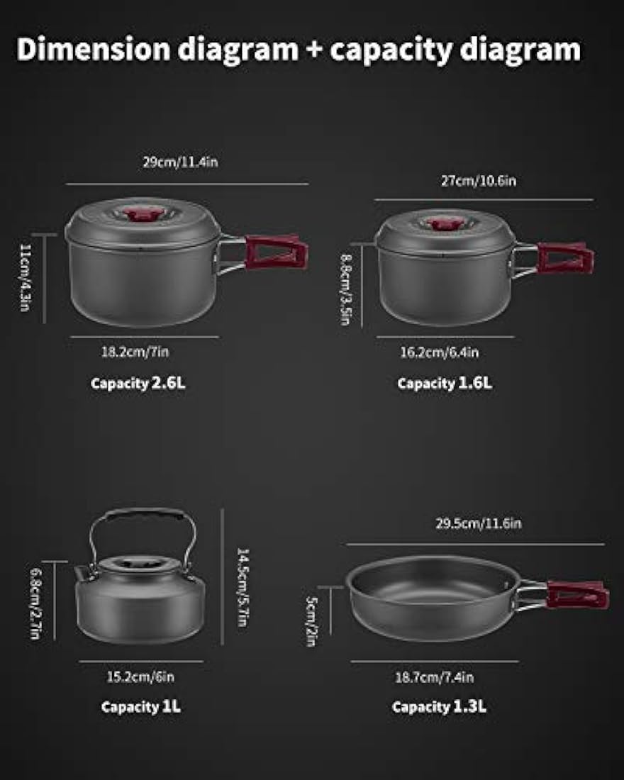 Bulin Kit de utensilios de cocina para acampar