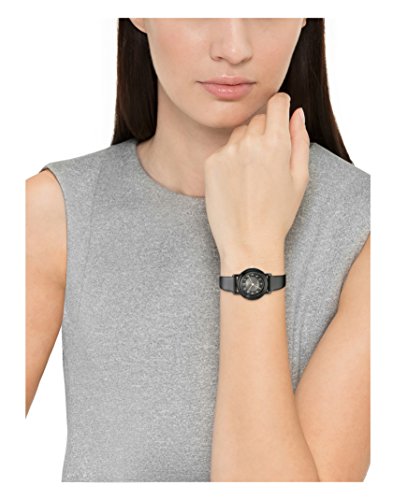 reloj clásico de resina para mujer color negro