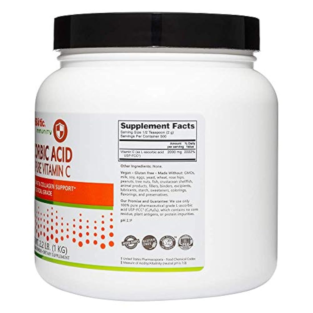 Polvo nutribiótico de ácido ascórbico, 2.2 libras