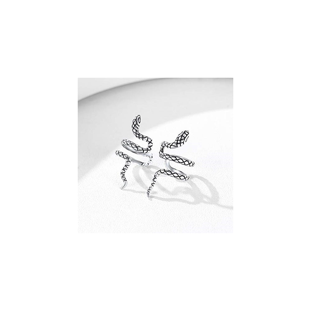 Aretes de plata con clip para mujer