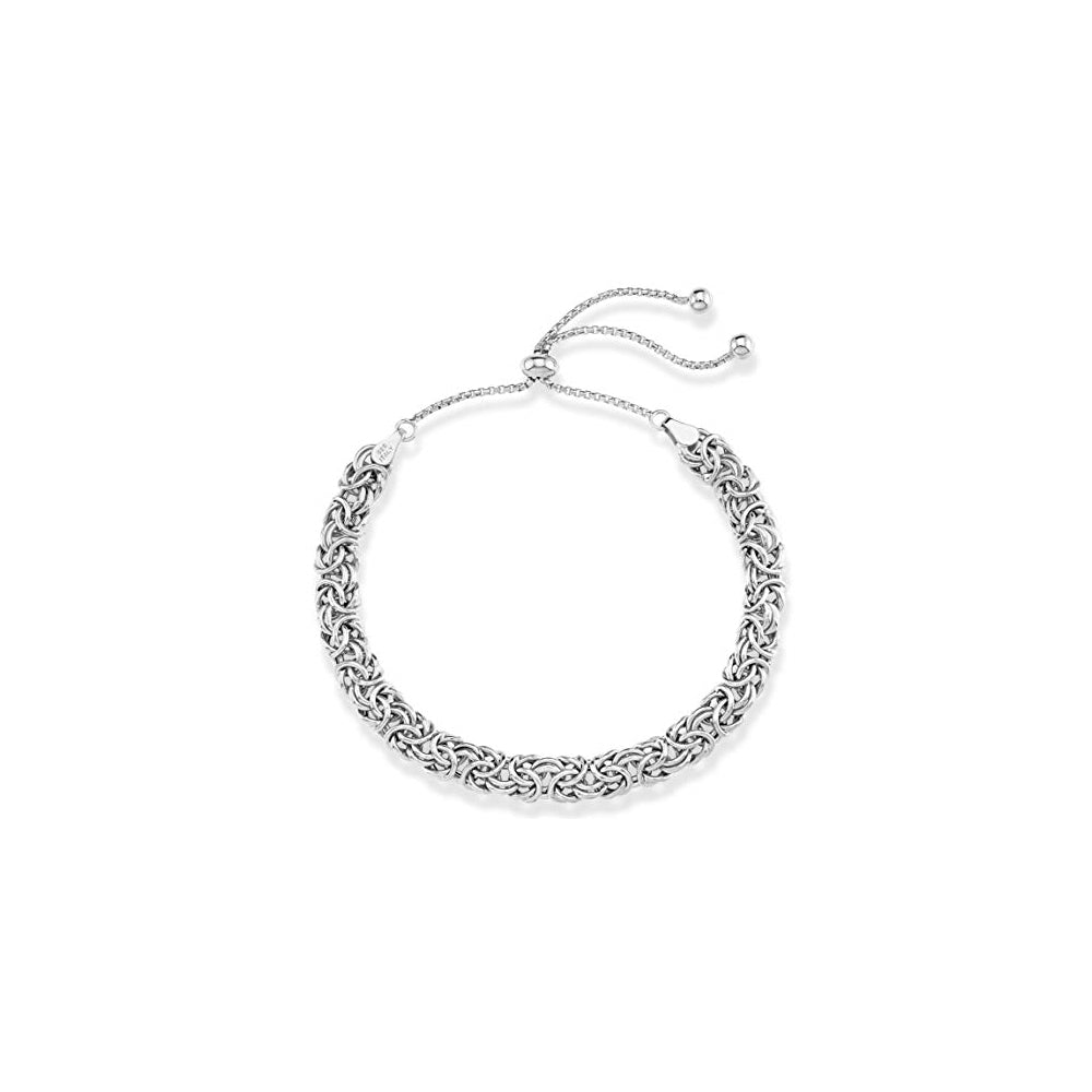 Pulseras y tobillera de plata de ley italiana