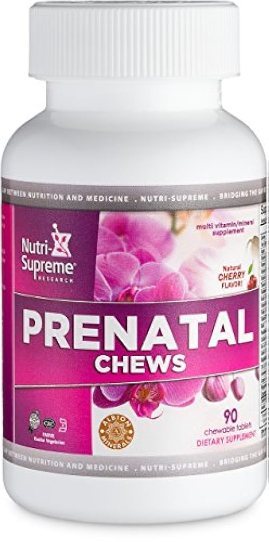 Vitaminas prenatales masticables, 90 unidades