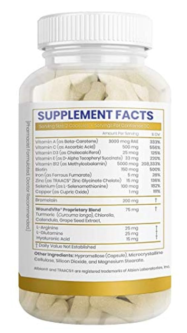 WoundVite – Suplemento de curación de heridas y cicatrices –