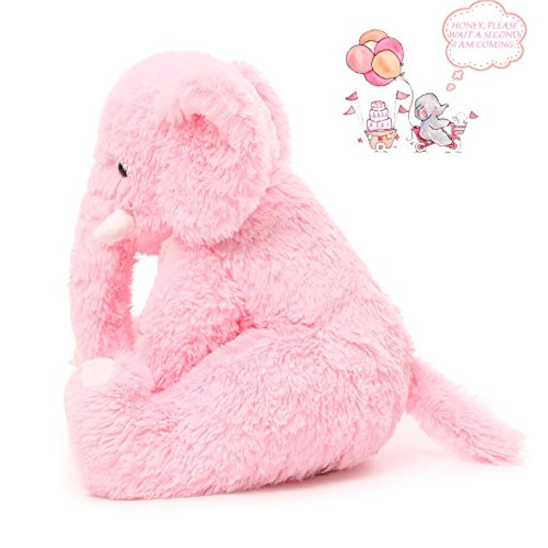 Elefante de peluche suave Rosado