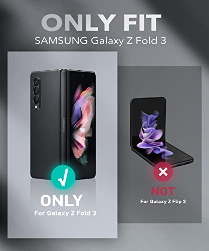 SUPCASE Funda para Samsung Galaxy Z Fold 3 5G (2021), resistente al desgaste con clip vertical para cinturón (negro)