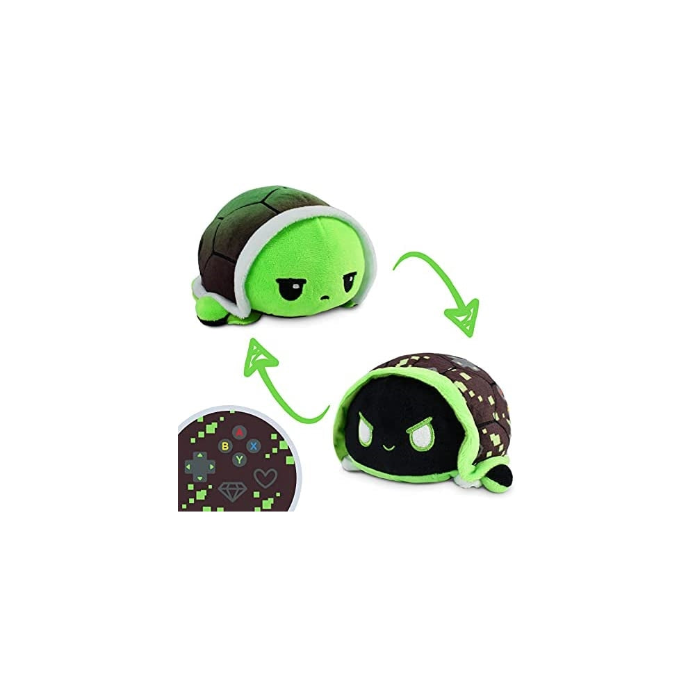 Peluche La tortuga reversible muestra estado de ánimo verde