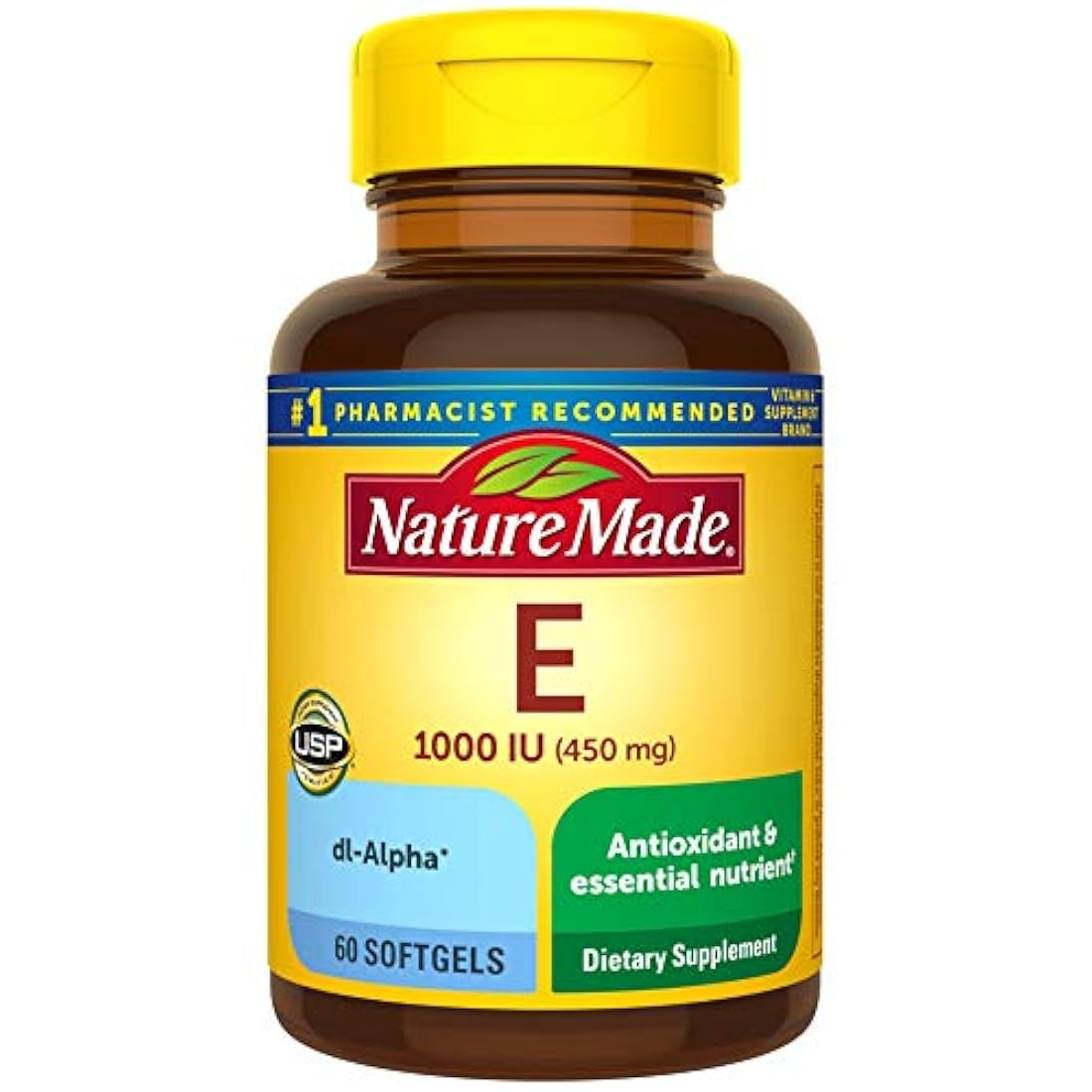 Vitamina E 450 mg 60 unidades para soporte antioxidante