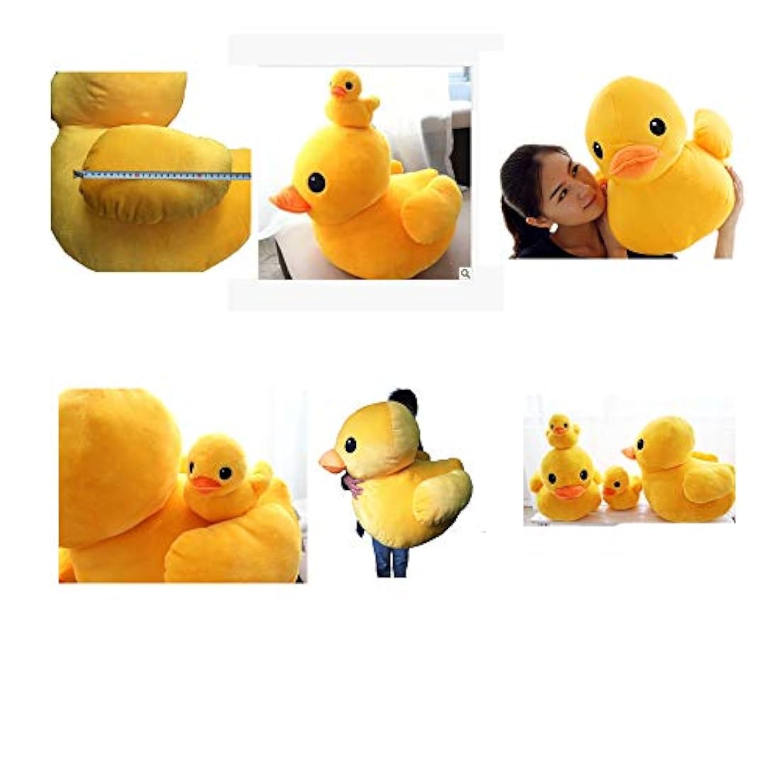 Almohada de peluche con diseño de pato amarillo