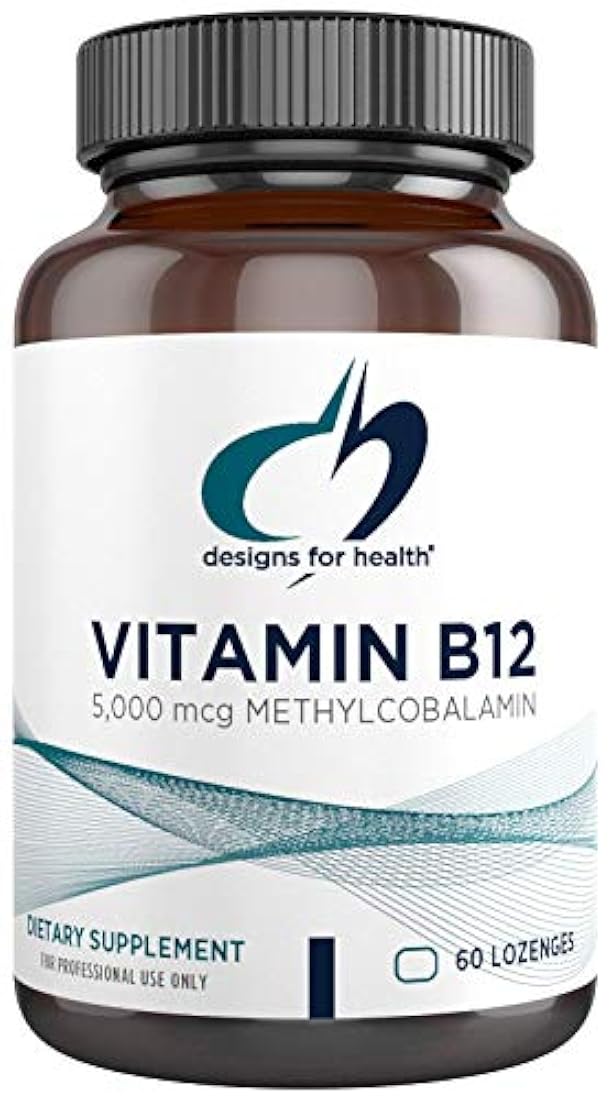 Designs for Health Vitamina B12 pastillas de Lozenge, 60 uni