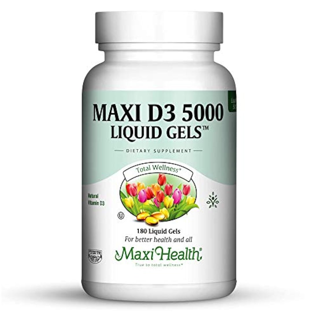 Maxi 5000 mg Suplemento de Vitamina D3 Liquid Gel, 1, 1