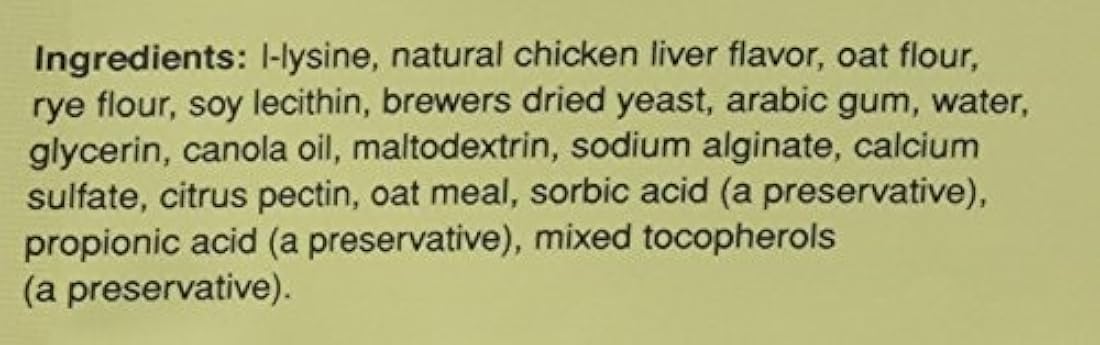 Suplemento lisina masticable apoyo inmunológico y respirato