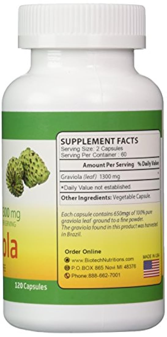 suplemento vitaminico base de hojas de guanavana