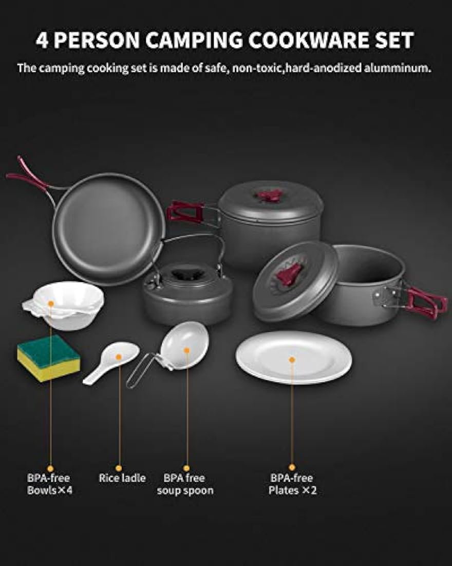 Bulin Kit de utensilios de cocina para acampar