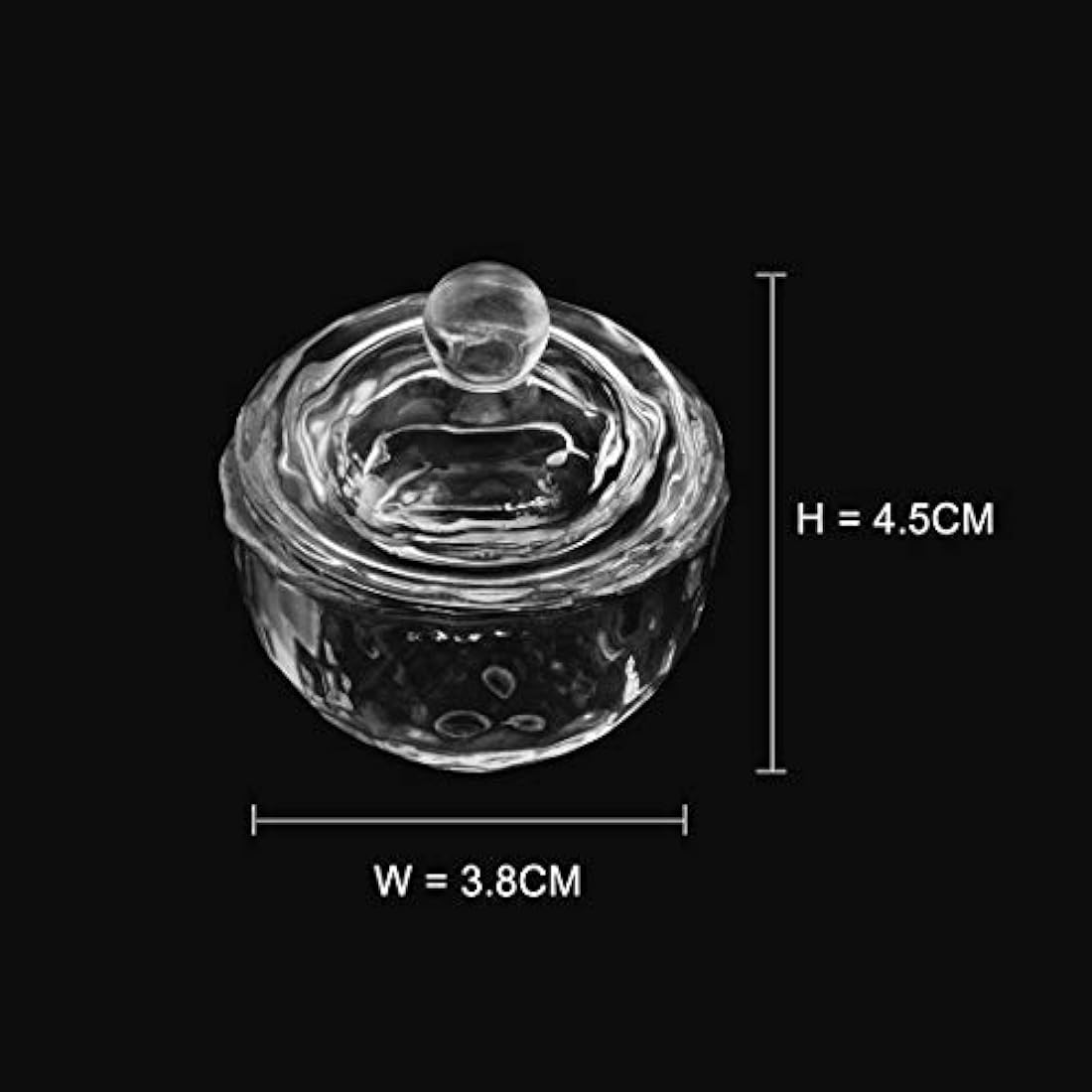 Cristal redondo transparente acrílico líquido