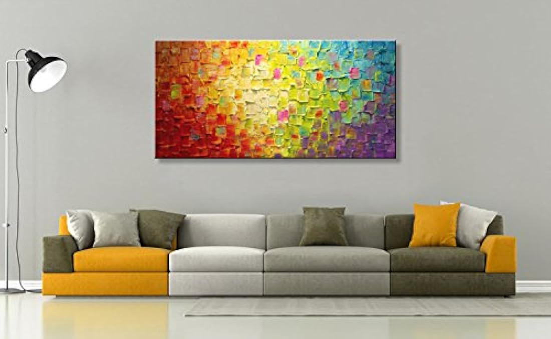 Gran pintura al óleo sobre lienzo Moderno